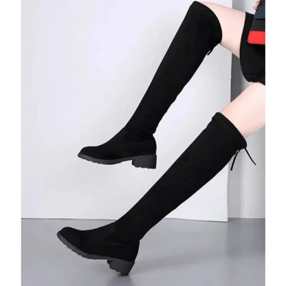 Botas Overknee Con Cordones Frontales Para Mujer | Ideal Para Otoño E Invierno