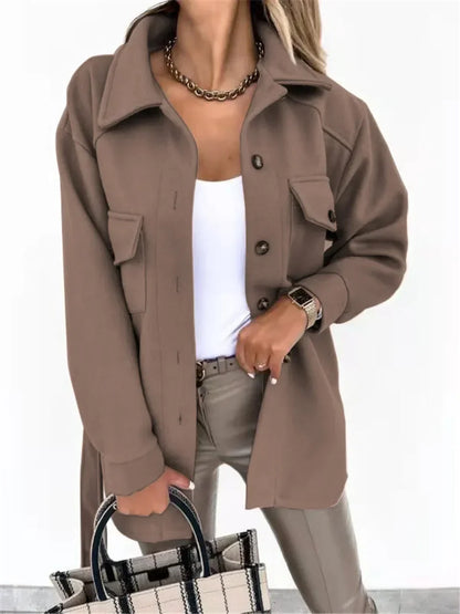 Chaqueta Con Cinturón Extraíble Y Cierre De Botones Para Mujer | Ideal Para Uso Diario Y Oficina