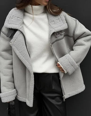 Abrigo De Invierno Con Diseño Holgado Y Bolsillos Para Mujer | Ideal Para Invierno