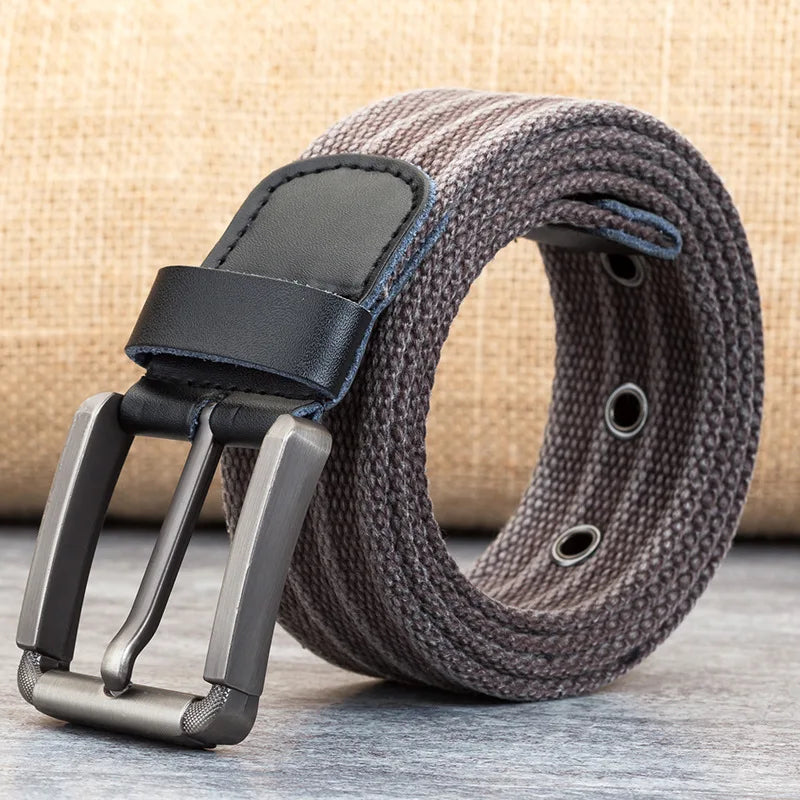 Cinturón Ajustable con Motivo a Rayas para Hombres | Ideal para Uso Diario y Casual