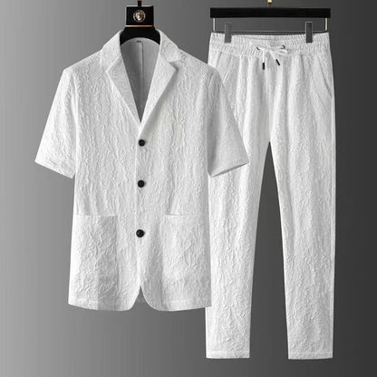 Conjunto Formal Dos Piezas Para Hombre Con Chaqueta De Botón Simple Y Pantalón | Ideal Para Eventos Profesionales