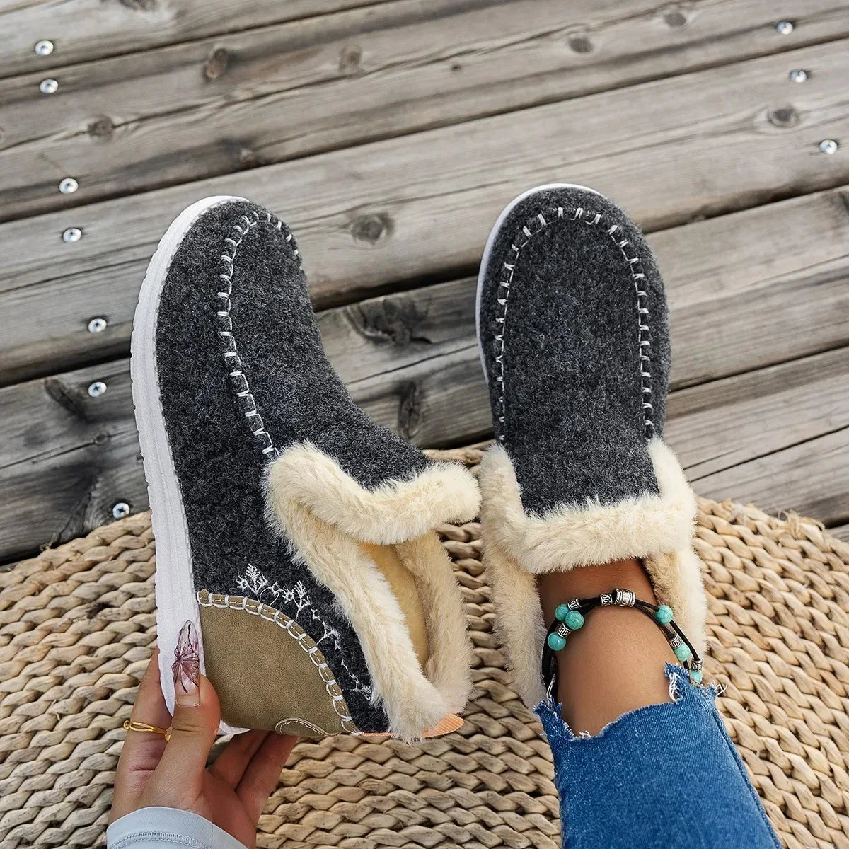 Botas De Invierno Con Punta Redonda Para Mujer | Ideal Para Uso Diario