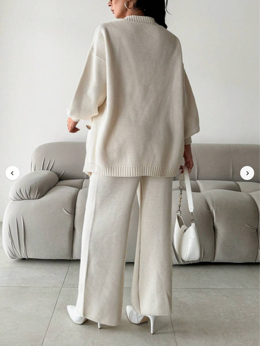 Conjunto de Dos Piezas con Cuello en V para Mujer | Ideal para Uso Diario y Salidas