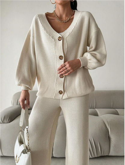 Conjunto de Dos Piezas con Cuello en V para Mujer | Ideal para Uso Diario y Salidas