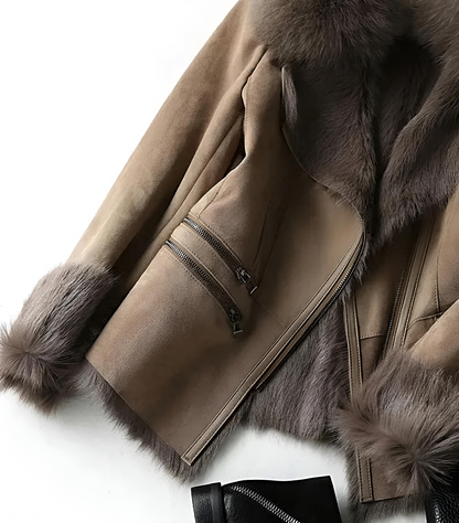 Chaqueta Tipo Biker con Cremallera para Mujer | Ideal para Otoño E Invierno