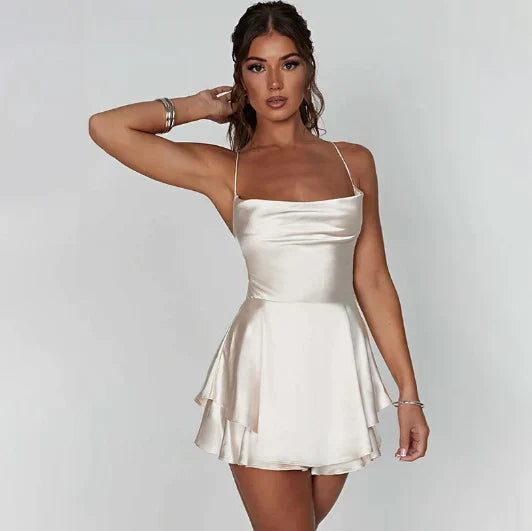 Vestido Con Espalda Descubierta Y Escote Pronunciado Para Mujer | Ideal Para Eventos Nocturnos