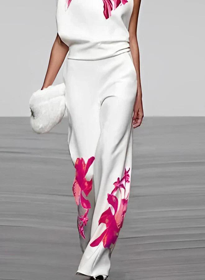 Conjunto De Dos Piezas Con Estampado Floral Para Mujer | Ideal Para Uso Diario