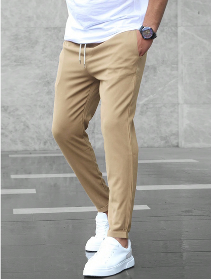 Pantalón Chino Slim Kaki Para Hombres | Ideal Para Uso Diario Y Profesional