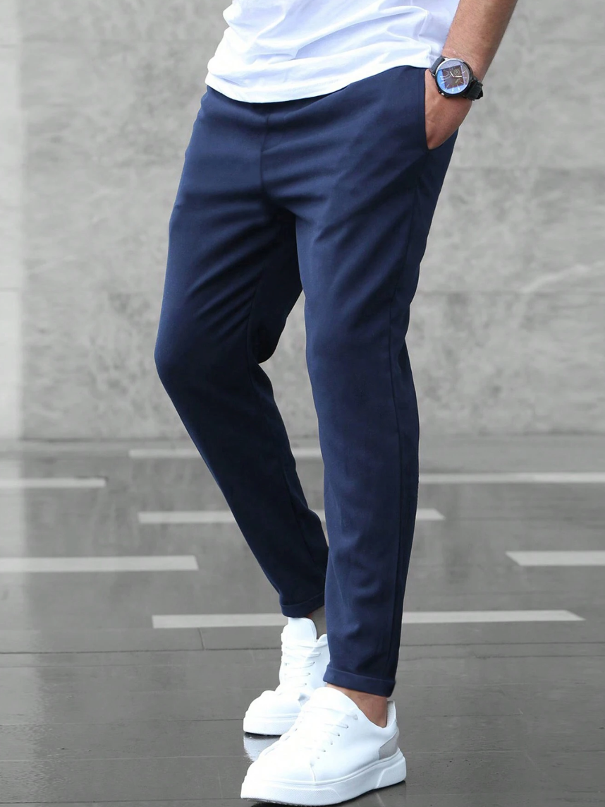 Pantalón Chino Slim Kaki Para Hombres | Ideal Para Uso Diario Y Profesional