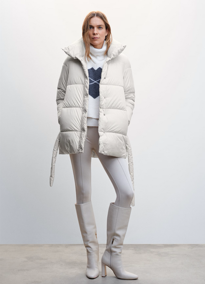 Parka Acolchada con Capucha para Mujer | Ideal para La Temporada Fría