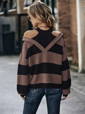 Jersey De Punto A Rayas Con Corte Recto Para Mujer | Ideal Para Uso Diario
