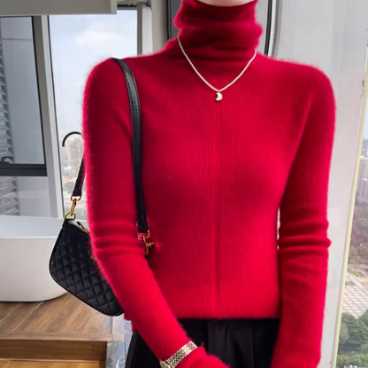 Jersey De Cuello Alto Con Ajuste Entallado Para Mujer | Ideal Para Uso Diario Y Oficina