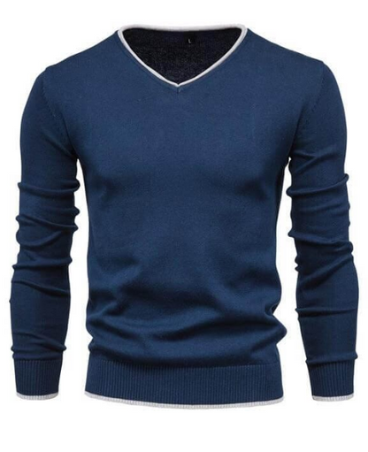 Jersey Slim Fit Con Cuello En V Para Hombre | Ideal Para Uso Diario Y Contextos Semi-Formales