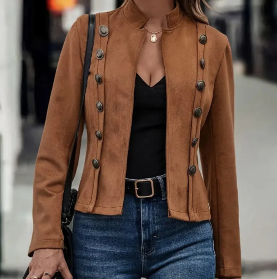 Veste à double boutonnage pour femme | Idéal pour la saison de mi-saison