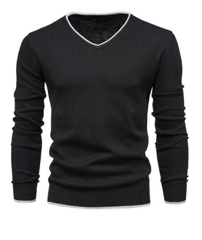 Jersey Slim Fit Con Cuello En V Para Hombre | Ideal Para Uso Diario Y Contextos Semi-Formales