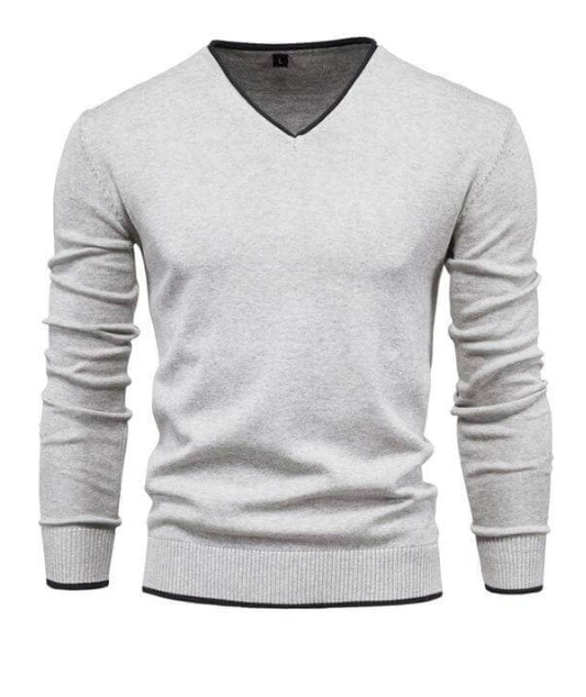 Jersey Slim Fit Con Cuello En V Para Hombre | Ideal Para Uso Diario Y Contextos Semi-Formales