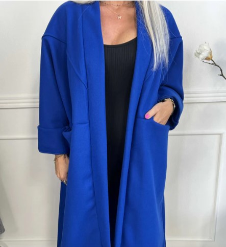 Abrigo De Talla Grande Con Bolsillos Para Mujer | Ideal Para Otoño E Invierno