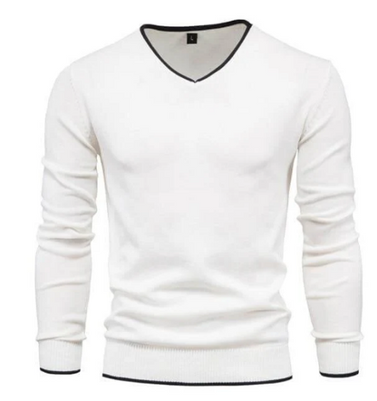 Jersey Slim Fit Con Cuello En V Para Hombre | Ideal Para Uso Diario Y Contextos Semi-Formales