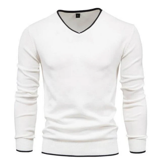 Jersey Slim Fit Con Cuello En V Para Hombre | Ideal Para Uso Diario Y Contextos Semi-Formales