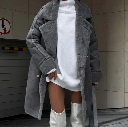 Chaqueta Larga Para Mujer Con Corte Recto | Ideal Para Temporada De Invierno