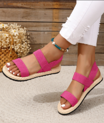 Sandalias Abiertas con Detalle de Lazo para Mujer | Ideales para Uso Diario en Temporadas Cálidas