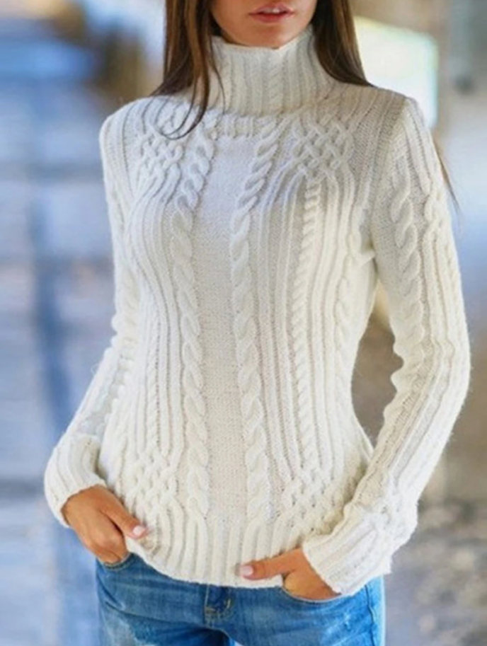 Jersey De Cuello Alto para Mujer | Ideal para Días Fríos