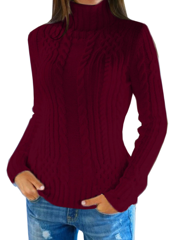 Jersey De Cuello Alto para Mujer | Ideal para Días Fríos