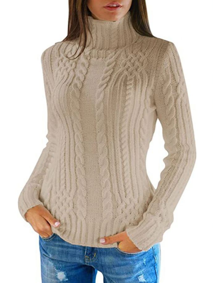 Jersey De Cuello Alto para Mujer | Ideal para Días Fríos