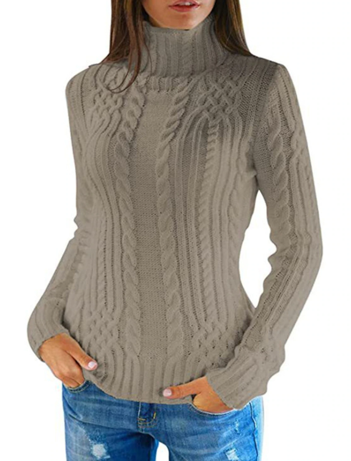 Jersey De Cuello Alto para Mujer | Ideal para Días Fríos
