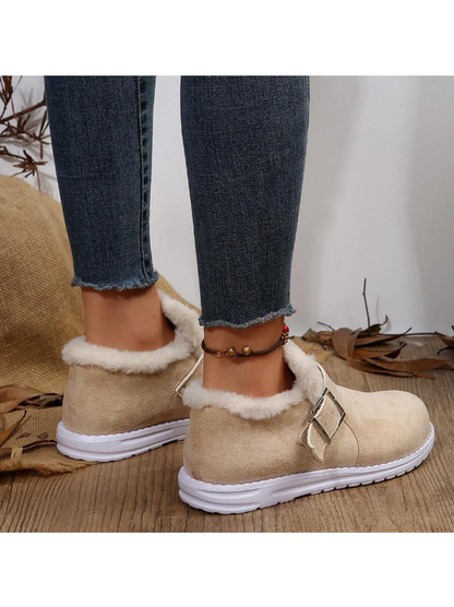 Botas De Nieve Planas Para Mujer Con Diseño Funcional | Ideal Para Uso Diario En Invierno