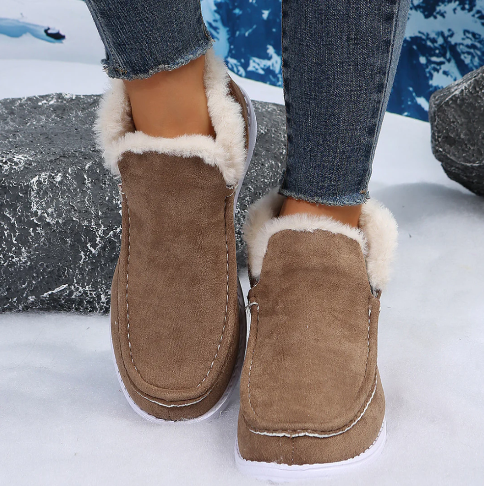 Botas De Nieve Planas Para Mujer Con Diseño Funcional | Ideal Para Uso Diario En Invierno