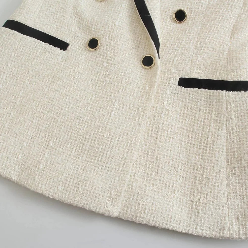 Blazer con Doble Botonadura y Corte Moderno para Mujer | Ideal para Uso Diario y Ocasiones Formales