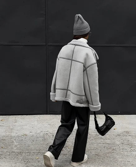 Abrigo De Invierno Con Diseño Holgado Y Bolsillos Para Mujer | Ideal Para Invierno