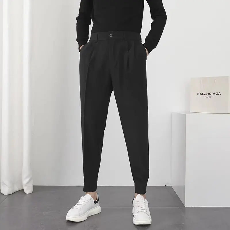 Pantalones Slim Fit con Cintura Elástica para Hombre | Ideales para Uso Diario y Semi-Formal