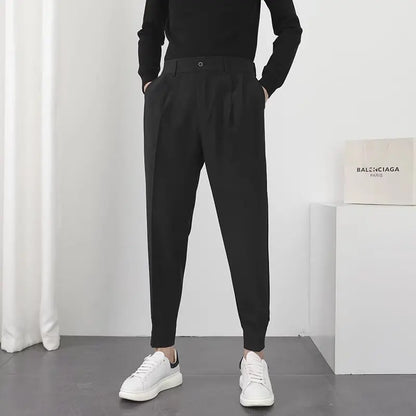 Pantalones Slim Fit con Cintura Elástica para Hombre | Ideales para Uso Diario y Semi-Formal