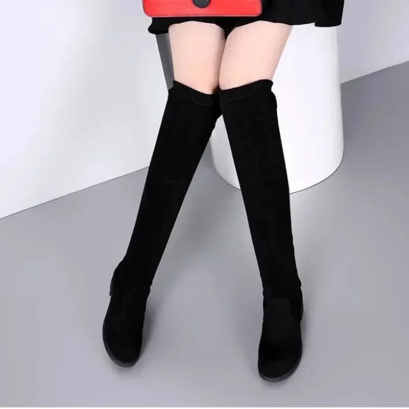 Botas Overknee Con Cordones Frontales Para Mujer | Ideal Para Otoño E Invierno