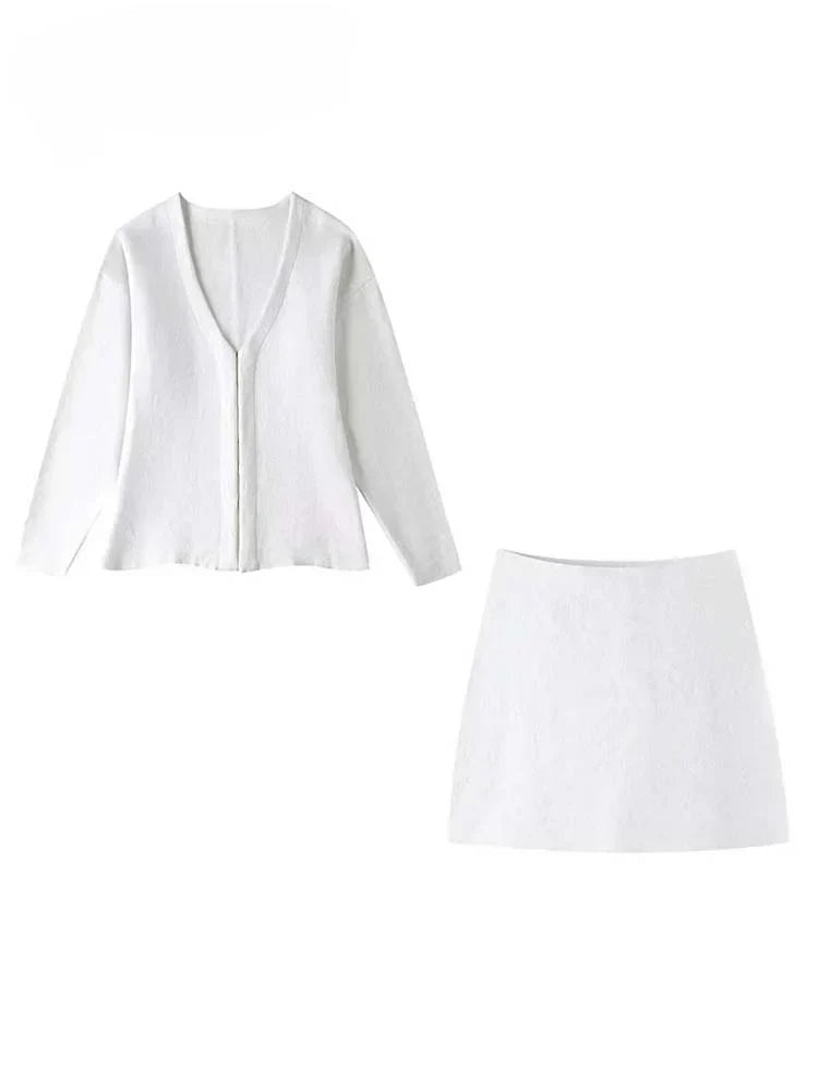 Conjunto De Dos Piezas Con Blazer Y Falda Para Mujer | Ideal Para Oficina Y Eventos Formales