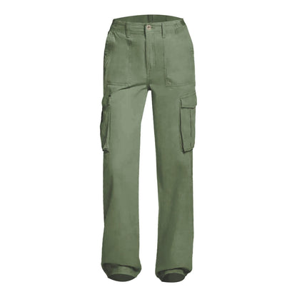 Pantalón Cargo Con Talla Ajustable Y Múltiples Bolsillos Para Mujer | Ideal Para Uso Diario Y Actividades Al Aire Libre