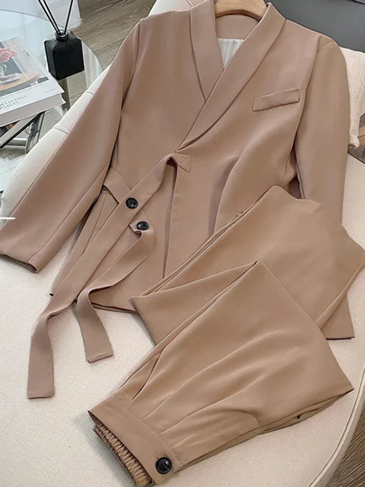 Conjunto de Blazer y Pantalón para Mujer | Ideal para Uso en Temporadas Frescas y Uso Diario