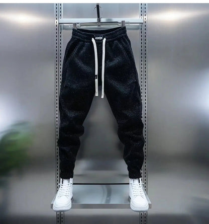 Pantalón con Motivo Acanalado y Cintura Elástica para Hombre | Ideal para Uso Diario y Ocio