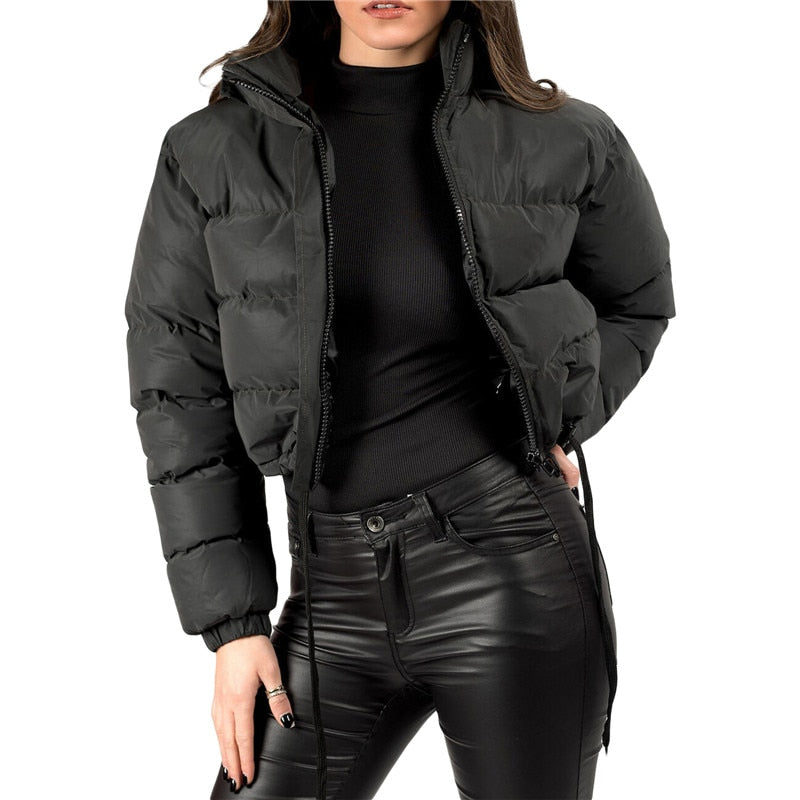 Chaqueta Acolchada De Invierno Con Cierre Frontal Para Mujer | Ideal Para Temporada Fría