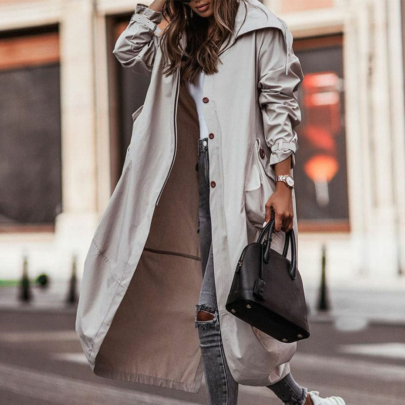 Trench Largo De Corte Recto Para Mujer | Ideal Para Salidas Diarias Y Actividades Al Aire Libre