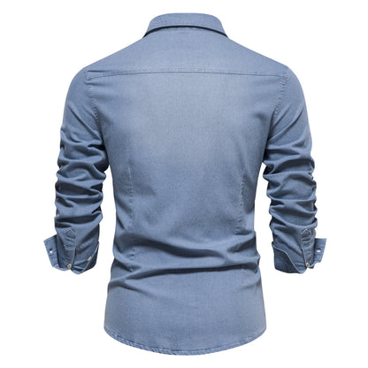 Camisa Con Corte Clásico Y Mangas Largas Para Hombre | Ideal Para Uso Diario Y Entornos Informales