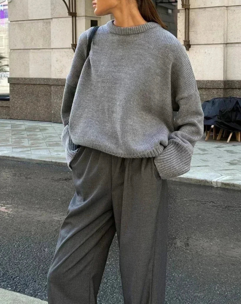 Suéter Oversize Con Encolure Amplia Para Mujer | Ideal Para Uso Diario Y Salidas Informales