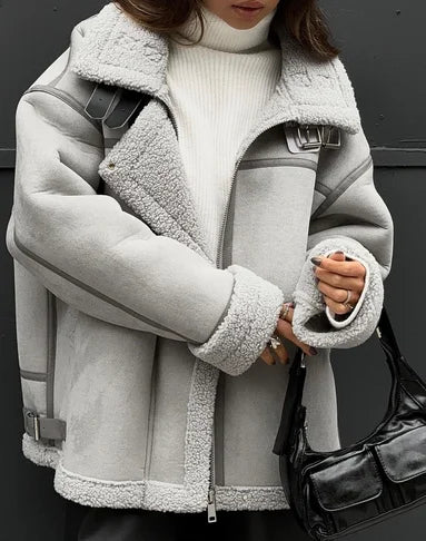 Abrigo De Invierno Con Diseño Holgado Y Bolsillos Para Mujer | Ideal Para Invierno