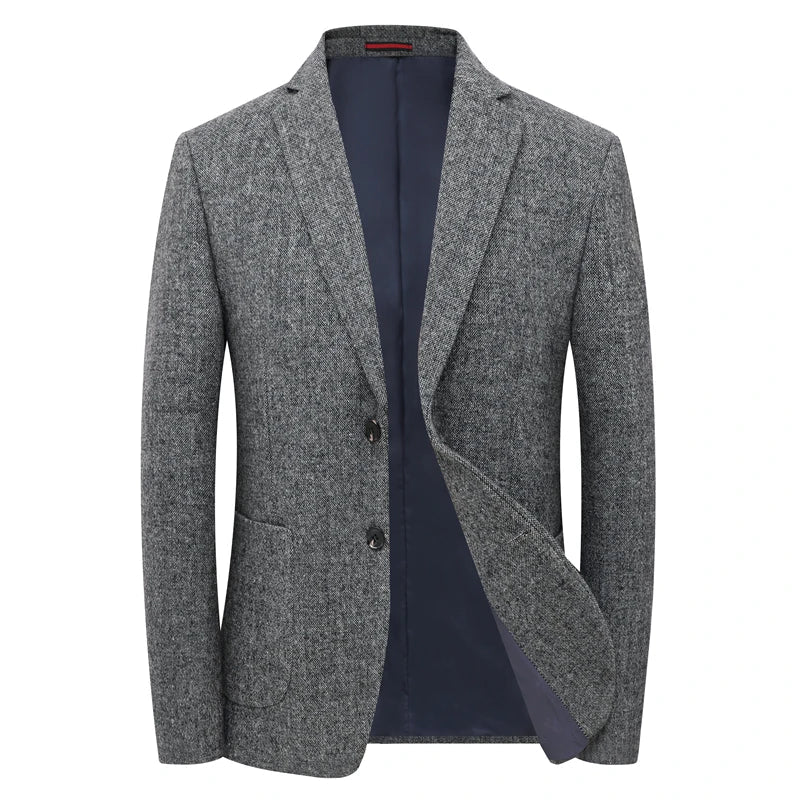 Blazer Gris Con Corte Estructurado Para Hombre | Ideal Para Actividades Profesionales Y Eventos Formales