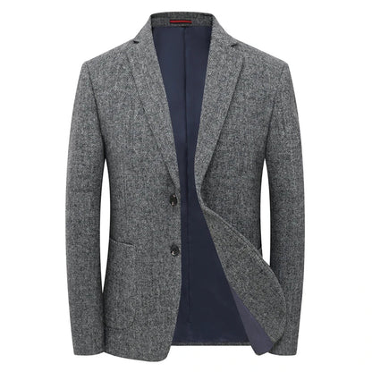 Blazer Gris Con Corte Estructurado Para Hombre | Ideal Para Actividades Profesionales Y Eventos Formales