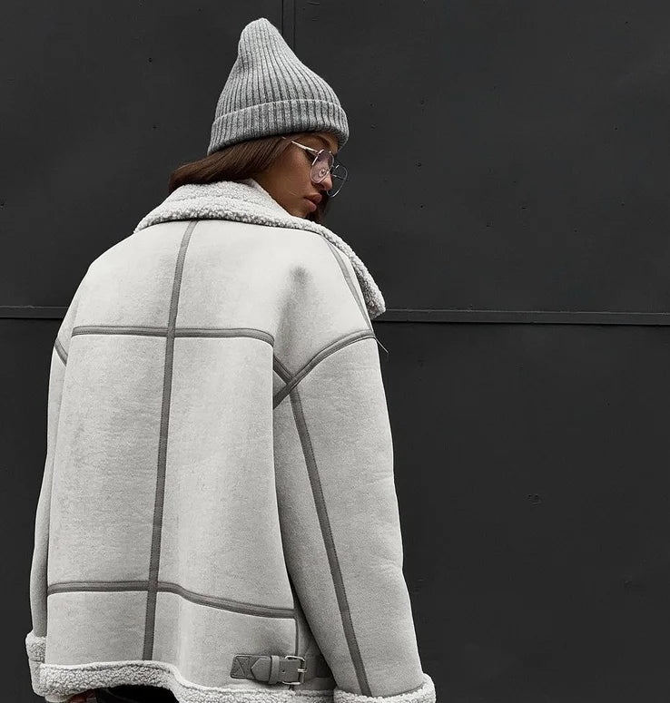 Abrigo De Invierno Con Diseño Holgado Y Bolsillos Para Mujer | Ideal Para Invierno