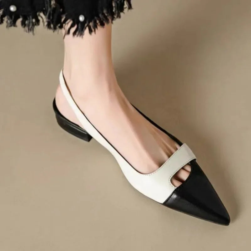 Sandalias Con Punta Fina Y Correa Trasera Para Mujer | Ideal Para Uso Diario Y Ocasiones Formales