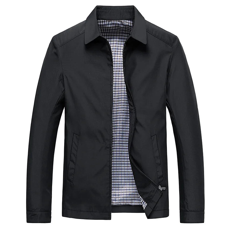 Chaqueta con Cuello Alto y Cierre de Cremallera para Hombre | Ideal para Uso Diario